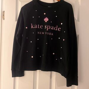 Kate Spade Black Sweater with Pink print M